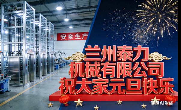 甘肃泰力机械祝您元旦快乐，新年新气象，电梯新力量！